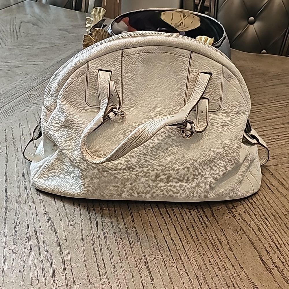 Off white Furla leather purse handbag - Picture 5 of 14